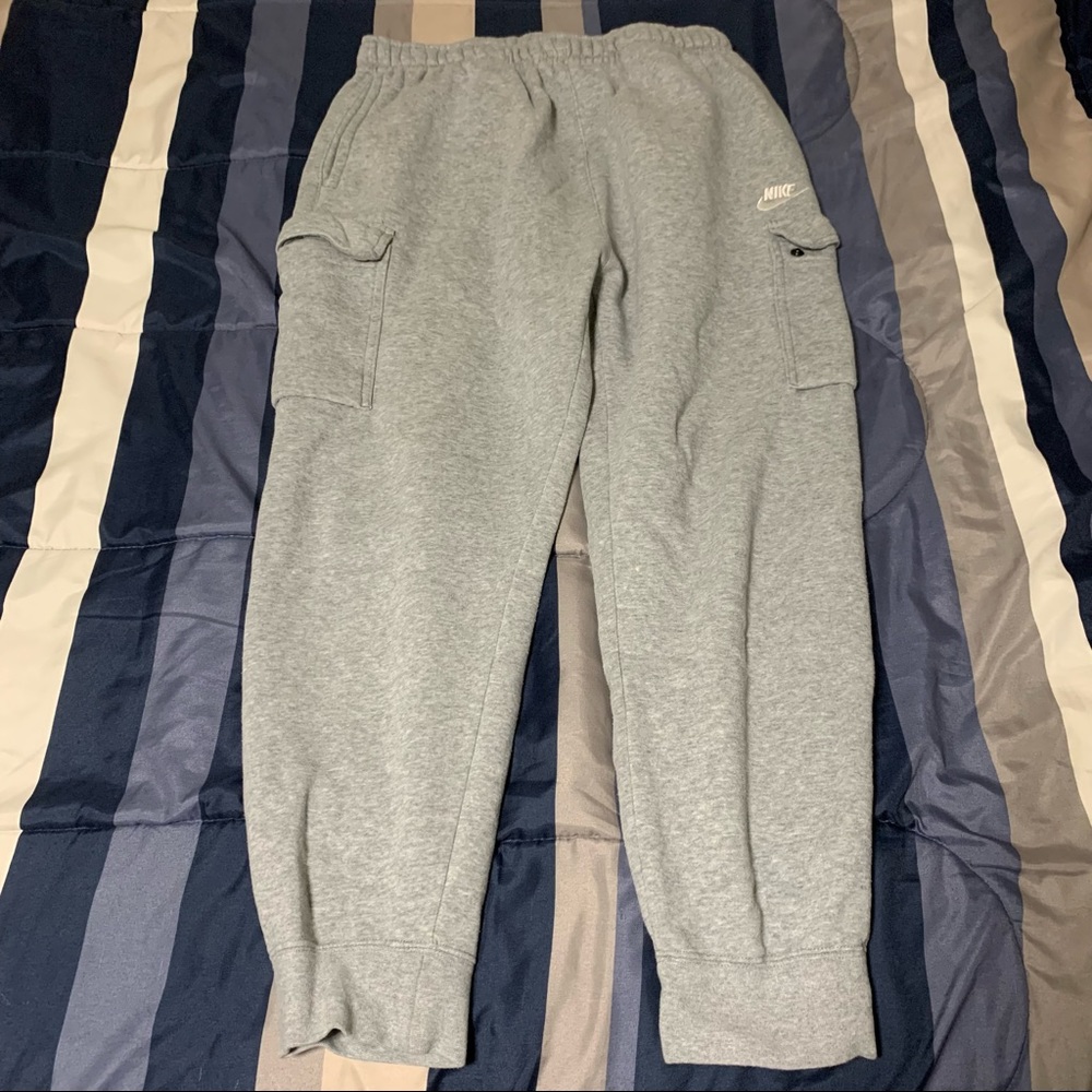 Light gray Nike cargo sweats
